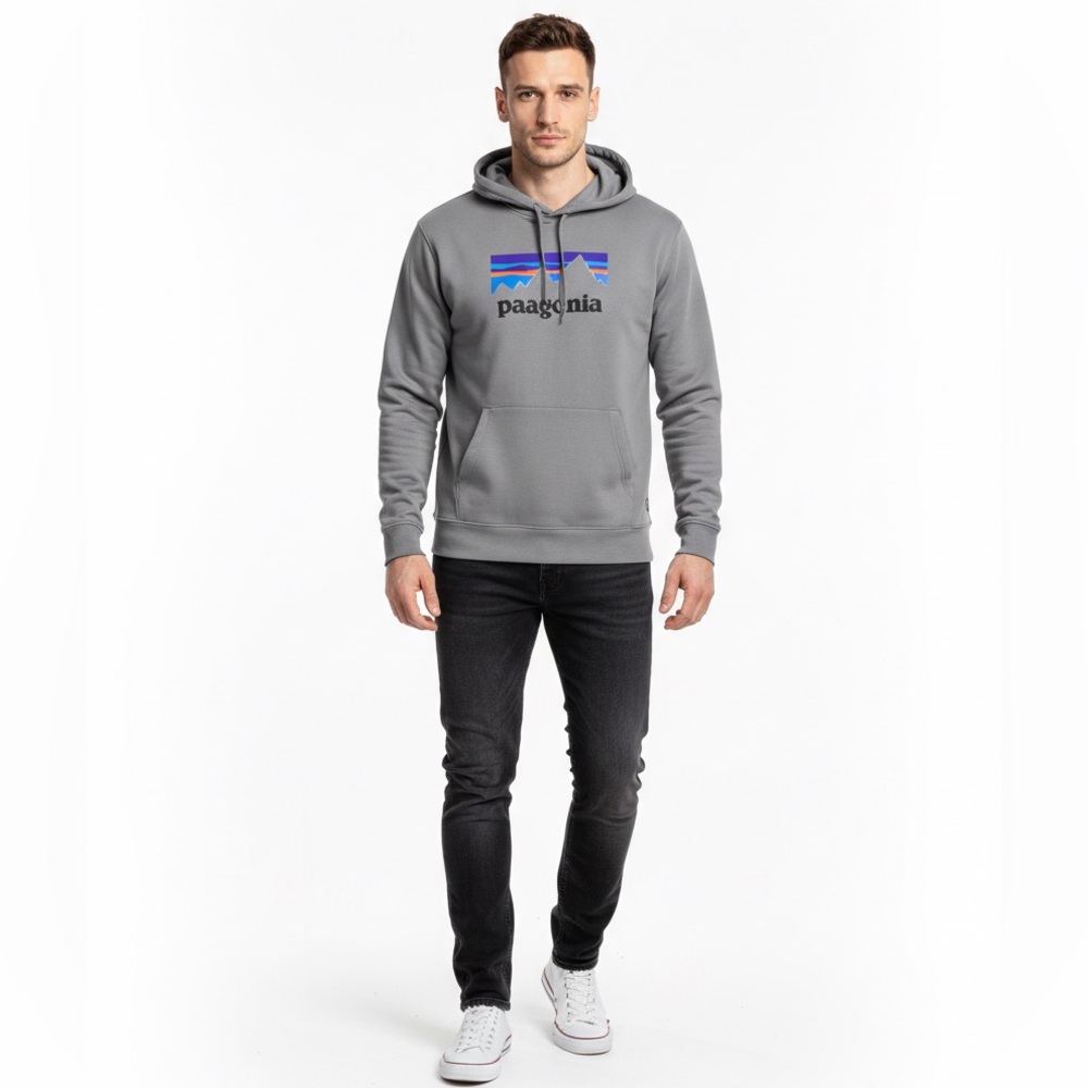 Patagonia Knit Fleece Cozy Pullover Hoodie in Grey